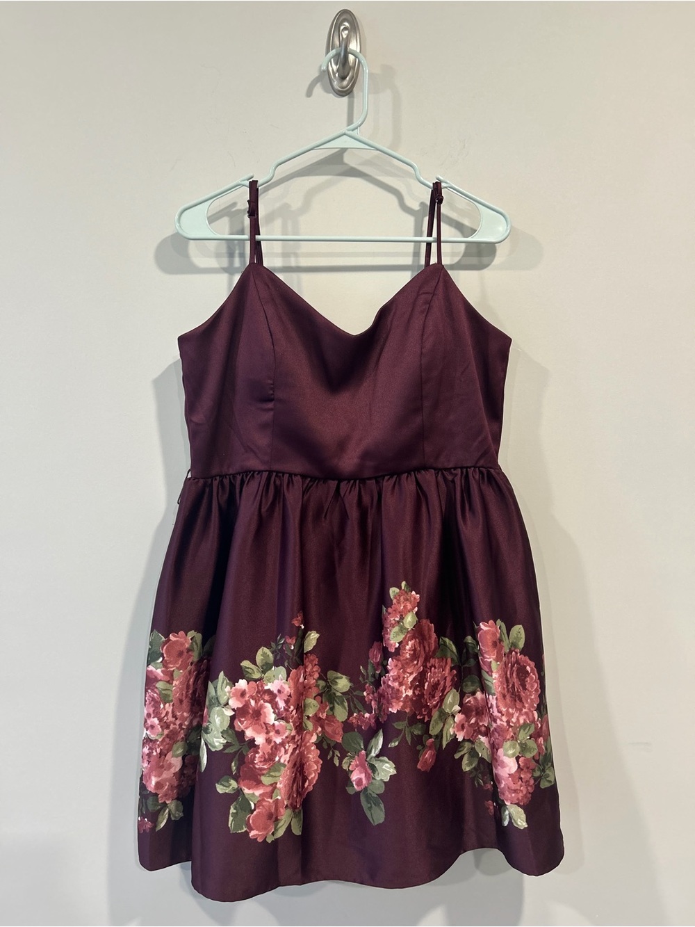 Teeze Me Burgundy Floral Mini Dress